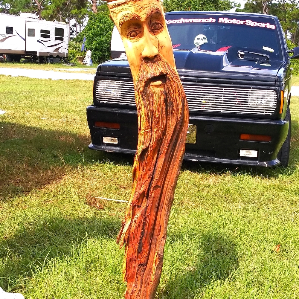 Caesar Branch wood spirit hand carved